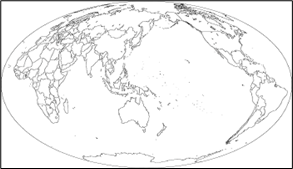 モルワイデ図法の地図