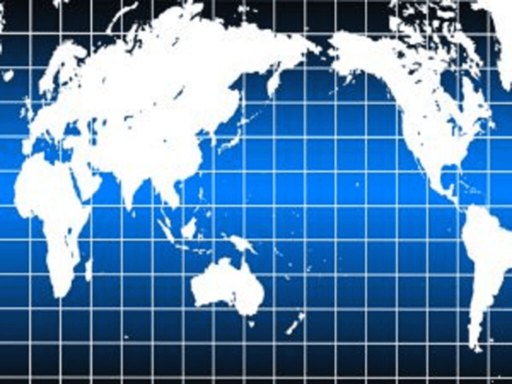 メルカトル図法の世界地図