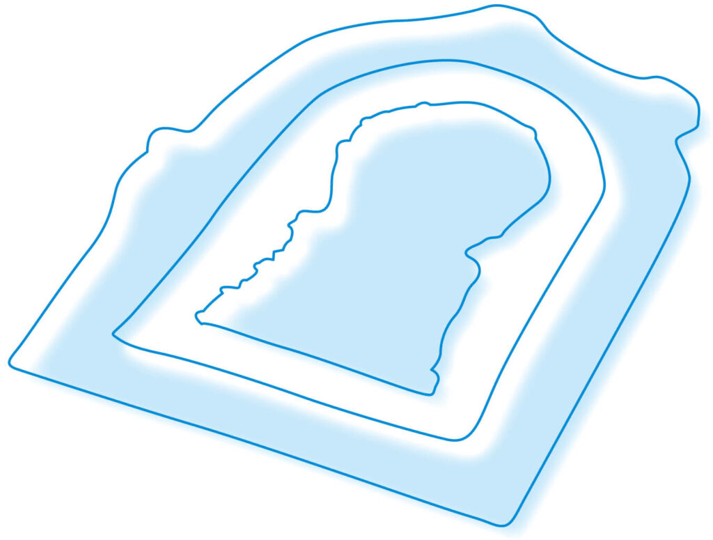 前方後円墳のイラスト