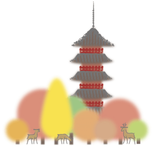 奈良時代の建築物のイラスト