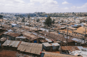 アフリカのスラム街の写真