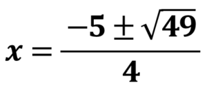 x＝5±√49/4