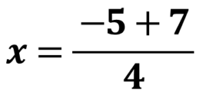 x＝5＋7/4