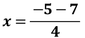 x＝5－7/4