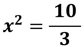 x²＝10/3