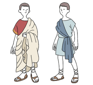 古代ローマ人の男性のイラスト