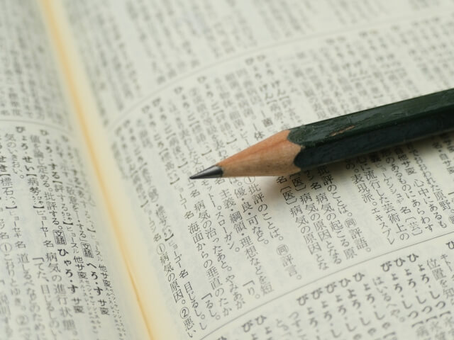 熟語が載っている国語辞典の写真